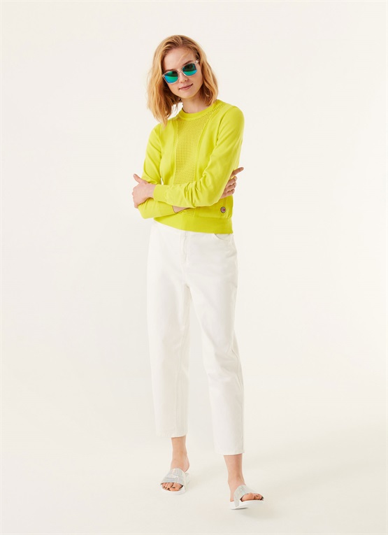 pullover in cotone effetto rete pullover in cotone effetto rete