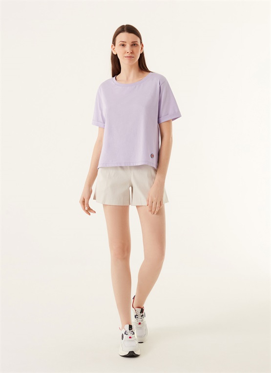 t-shirt in cotone maniche risvoltate t-shirt in cotone maniche risvoltate