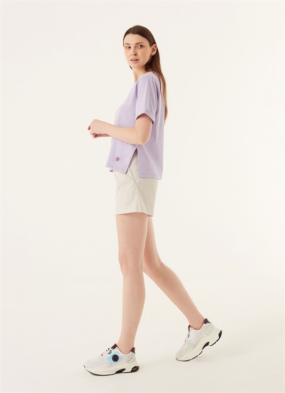 t-shirt in cotone maniche risvoltate t-shirt in cotone maniche risvoltate