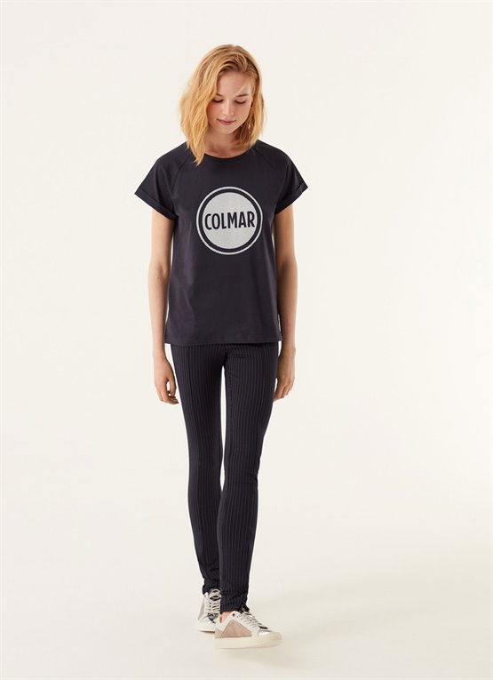 t-shirt con maxi logo effetto rete t-shirt con maxi logo effetto rete