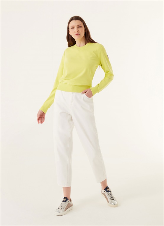 felpa girocollo in cotone stretch felpa girocollo in cotone stretch