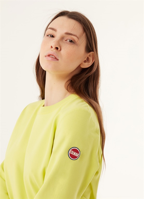 felpa girocollo in cotone stretch felpa girocollo in cotone stretch