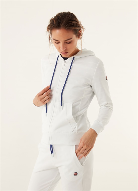 felpa con zip in cotone stretch felpa con zip in cotone stretch